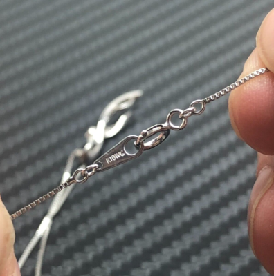 K10WG 0.06ct Diamond Gold Necklace 39cm JAPAN Pre-owned | eBay