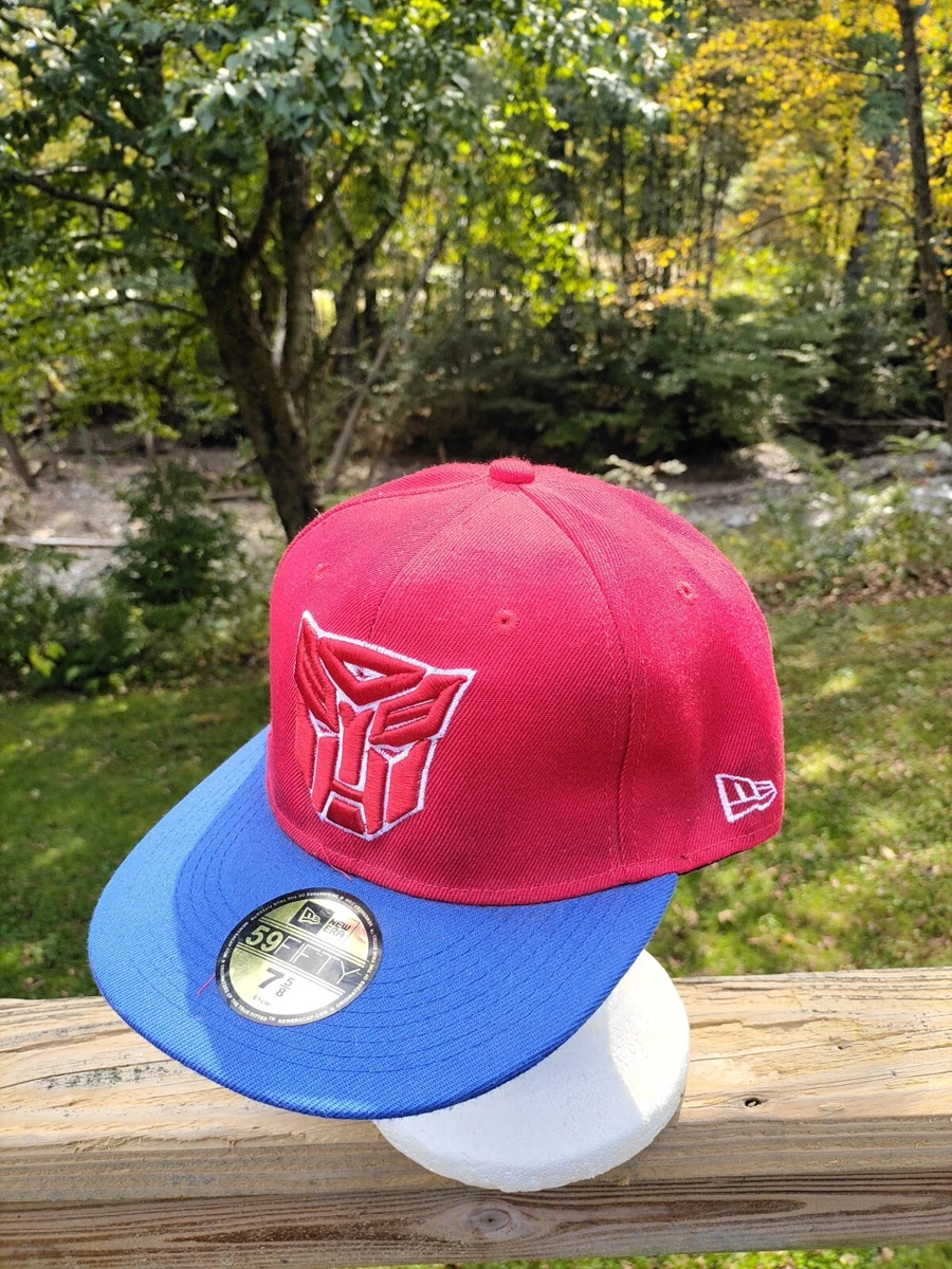 Transformers Autobot Optimus New Era 59Fifty Fitted Hat Size 7 5/8  (Pre-Owned)