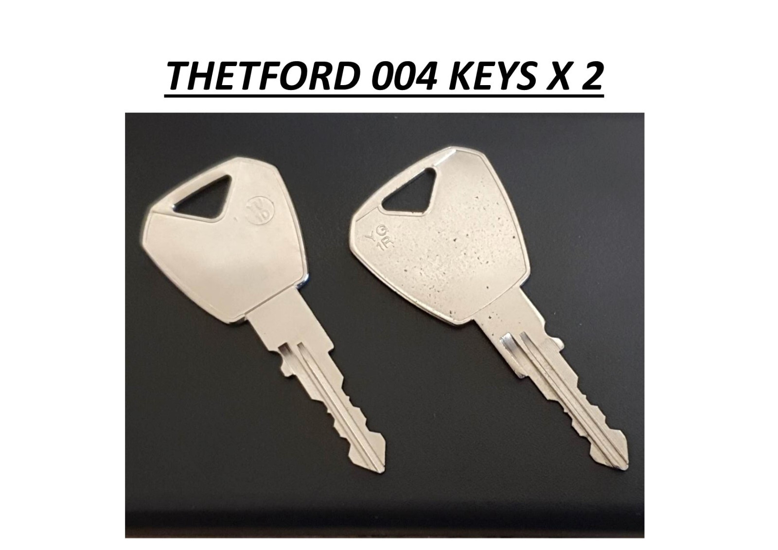 THETFORD 004 KEYS X 2 FOR CARAVAN, CAMPER, CASSETTE, LOO ,TOILET, HATCH