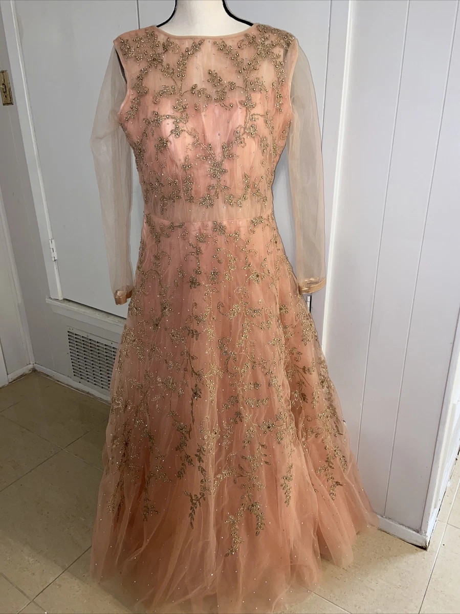 Mesmerizing Peach Color Gown For Wedding