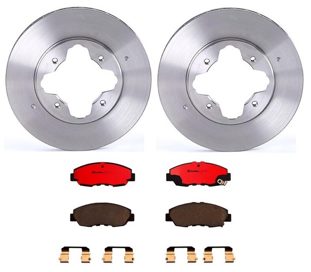 Brembo Front Brake Kit Ceramic Pads Vented Disc Rotors for Honda Accord