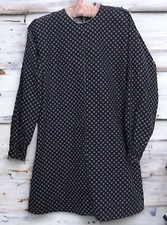 Vintage Girls Dress 10-12 Handmade Blue Cotton RickRack Country Prairie 34 Chest