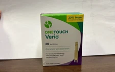 OneTouch Verio Blood Glucose Test Strips 60ct Strips Exp 01/2026+ Free Shipping