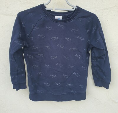 Kids Jumper Boys Girls Size 128 Hoodie Topolino Fish Lined (1454)