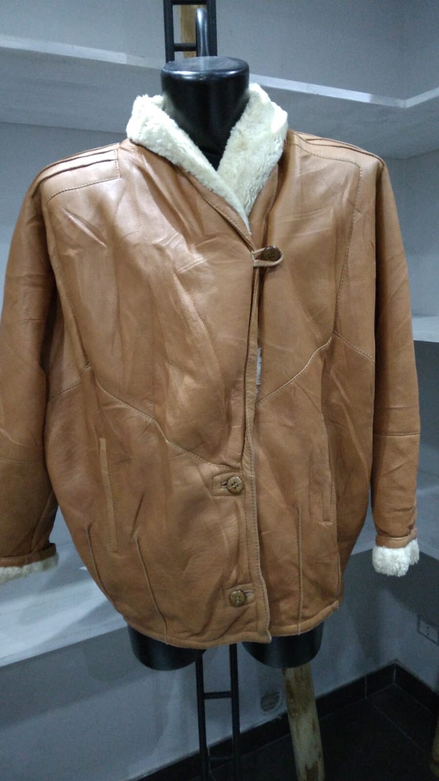 Pre-owned Men's Brown Sheepskin Jacket Size 46 MGS256PI