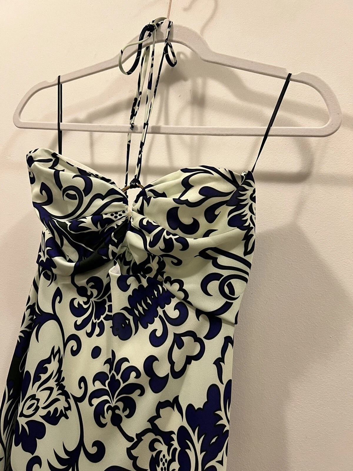 PALM ANGELS Maxi abito nuovo con etichetta ANTHROPOLOGIE DELFI Halter