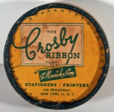 VINTAGE CROSBY TYPEWRITER RIBBON - CARDBOARD BOX thumbnail