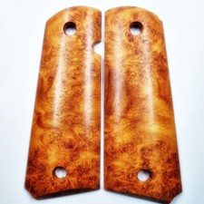 New COLT 1911 Full Size KIMBER Exotic Afzelia Burl Wood Grips Handcraft 132