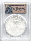 2003 SILVER EAGLE PCGS MS70 LEONARD BUCKLEY HAND SIGNED NATIVE AMERICAN LABEL