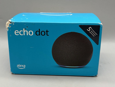 Amazon Echo Dot (5th Gen) Smart Speaker & Power Cord - Black - Sealed