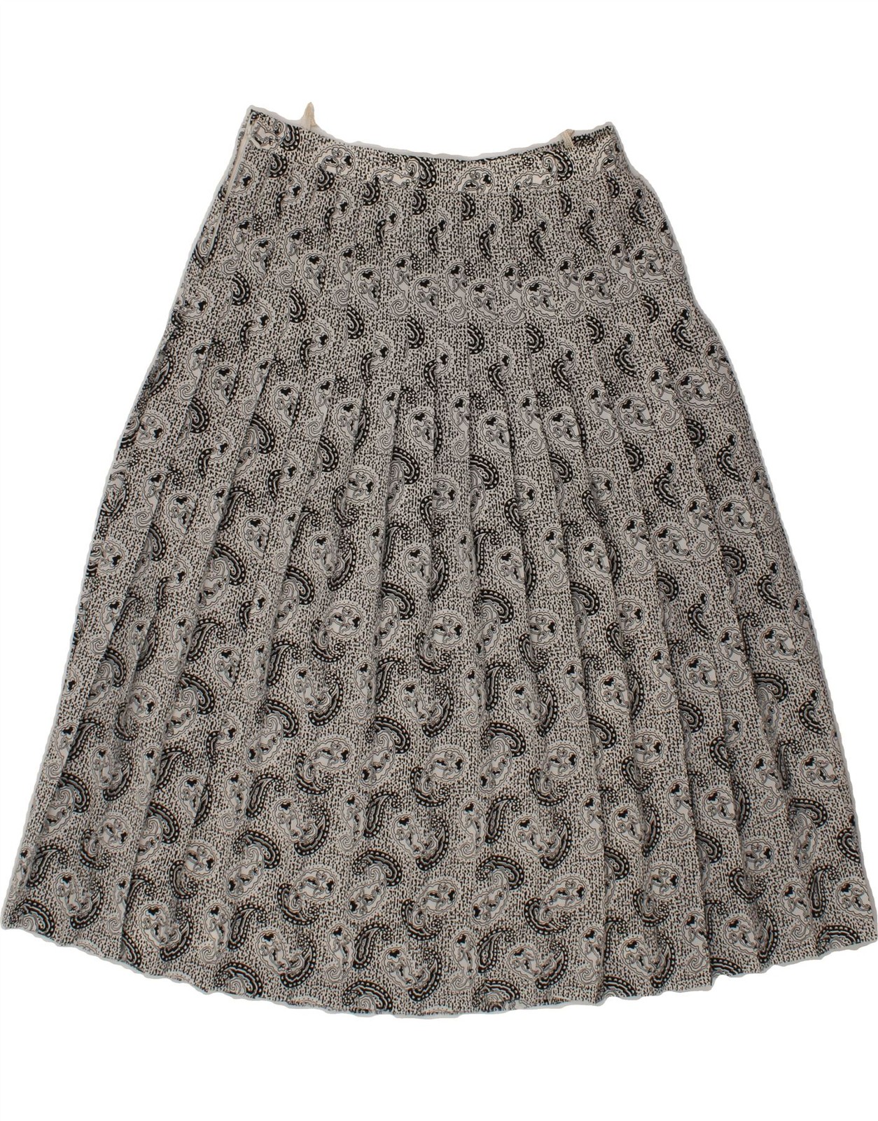 FRANKENWALDER Womens Knife Pleated Skirt IT 42 Medium W30  Grey Paisley CM27 image 2