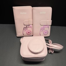 Fujifilm Instax Mini 7S Plus Camera Case Two Leather Photo Books Blush Pink