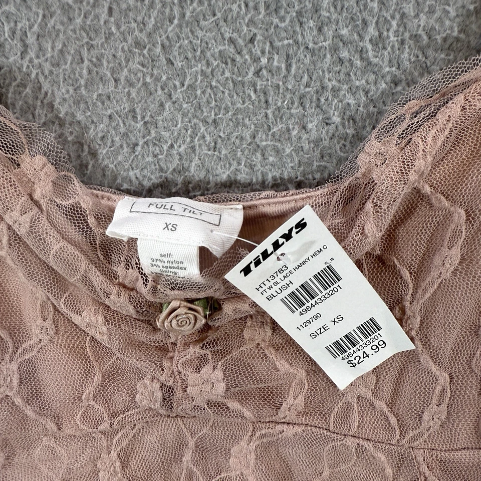 Camiseta sin mangas inclinable completa para mujer XS playa verano coqueta costera Y2K Babydoll Foto 2 de 4