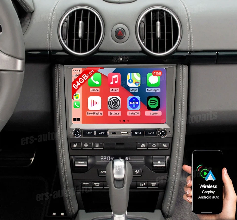 Android 14 CarPlay Porsche Boxster (987) 2005-2012 Car Stereo Radio GPS 4+64GB - Image 3 of 4