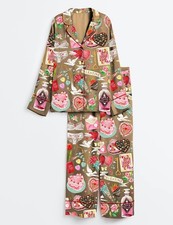 Women  s Be My Valentine Art Valentine's Day Short Sleeve Satin Pajama Set