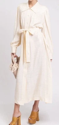 Tory Burch Artists Midi Blusen Kleid Dress Seide Silk Gelb US 6 D 40 42 NP:990€ - Bild 1 von 4