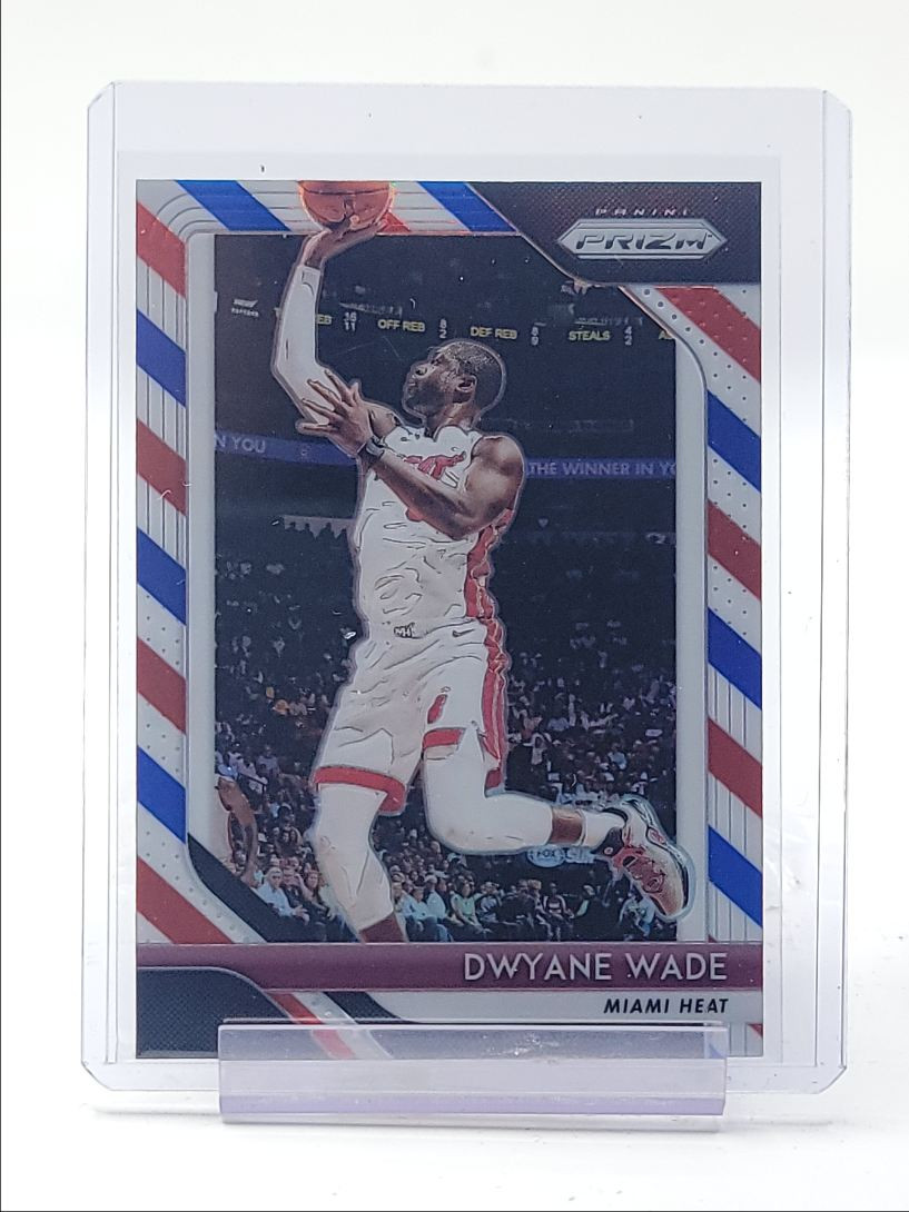 DWYANE WADE 2018-19 PANINI PRIZM NBA RED WHITE BLUE HEAT Q1527