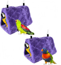 2 Pack Warm Bird Nest House Bed Hanging Hammock Toy Sleeping Bed Plush Hanging S