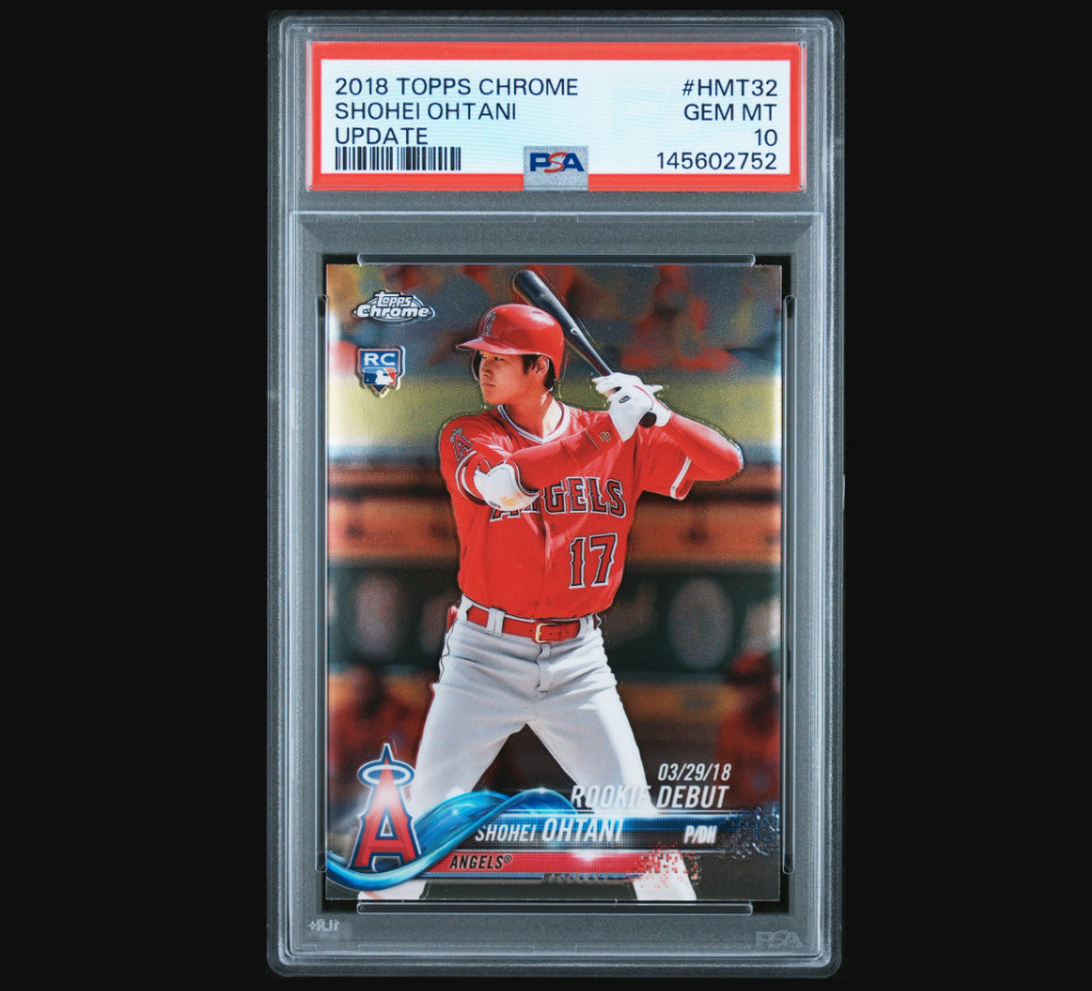 2018 Topps Chrome Update - Rookie Debut Shohei Ohtani #HMT32 (RC) Graded PSA 10