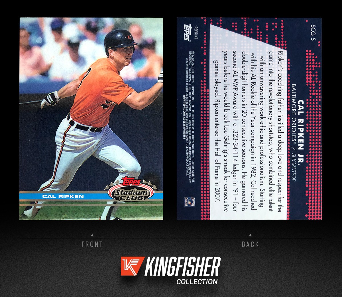 Cal Ripken Jr. 2021 Topps Stadium Club Greats Reprint #SCG-5 Baltimore Orioles