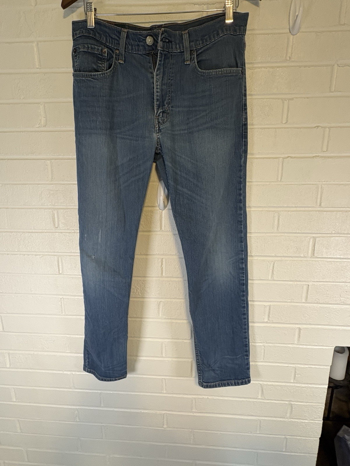 Levis 502 Jeans Straight Leg Womens Size W32 L27 High Rise Medium Wash Blue