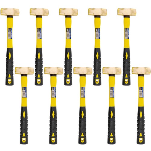 Stark USA Sledge Brass Hammer Forged Steel Solid Brass Non Sparking Head 1-Pound - Picture 8 of 21