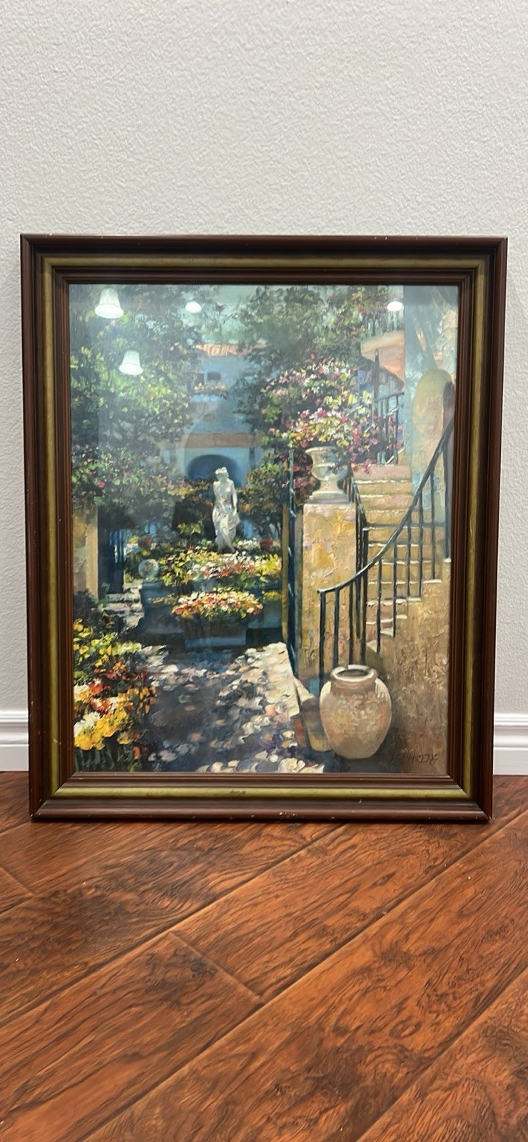 Canvas Painting Original Signed Howard Behrens-Style Oil