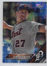 2016 Topps Box Set Chrome Sapphire Edition /250 Jordan Zimmermann #444 2f4