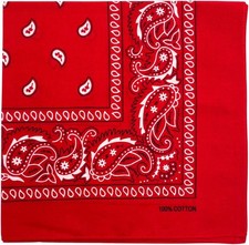 MDSTYLE 100 Cotton Bandana for Men  Women 22" x 22" Paisley Pattern Handkerchi