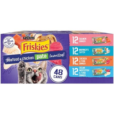 Purina Seafood & Chicken Pate Cat Food Variety Pack - 48 ct.