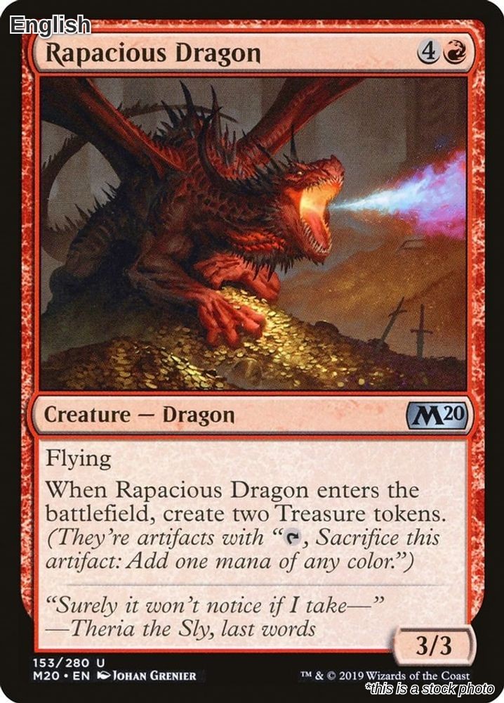 Magic Rapacious Dragon 153 Uncommon Core Set 2020 NM