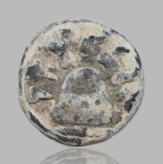 CHUTUS Mula c.150 AD lead c. 16g rev: Tree flag MS1 42 Ex. Robert Tye