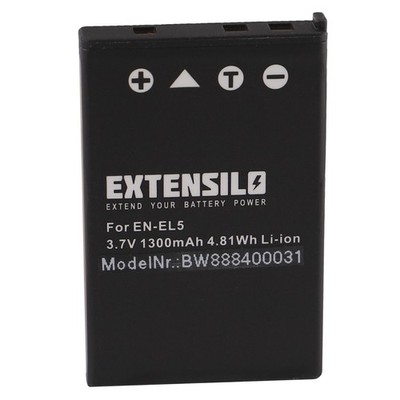 Akku für Nikon Coolpix P6000 P5100 P80 P530 P90 S10 P510 P5000 1300mAh 3,7V