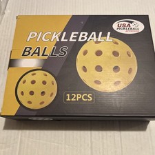 NEW 12-Pack FMR Yellow Pickleballs Premium Tournament-Grade Performance