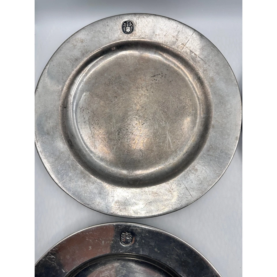 Platos de cena de colección 4 - Wilton Armetale peltre cresta de libertad colonial de 10,5" Foto 4 de 4