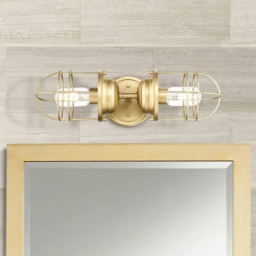 Seaport 16 1/2" High Champagne Bronze 2-Light Wall Sconce - Picture 1 of 7