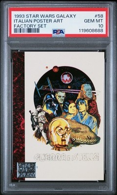 超レア！STAR WARS 表紙　フィルムリスト 1993 STAR WARS GALAXY FACTORY SET #58 ITALIAN POSTER ART PSA 10 | eBay