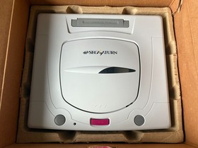 BOXED SEGA SATURN ELITE SAROO CONSOLE CLEAN W/ CONTROLLER POWER & AV CABLES
