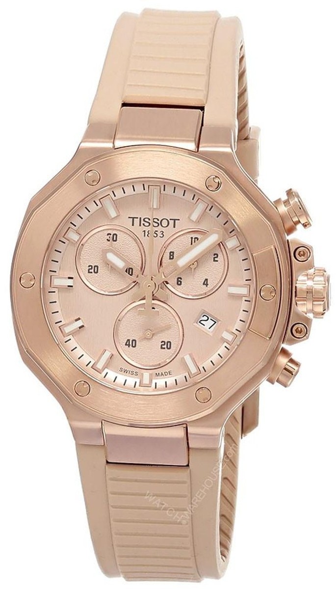 Tissot T-Race Quartz Chronograph 38MM Nude Dial Men's Watch T141