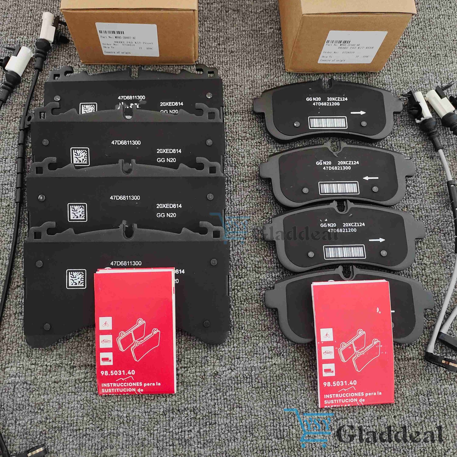 NEW  Front & Rear Brake Pad Kit For Aston Martin DBX, + FREE SENSOR