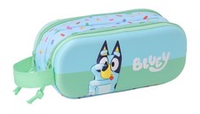 Safta Blue 3D   Double 3D Pencil Case, Children's Pencil Case, Ideal for School