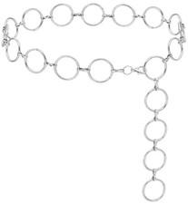 Metal Waist Chain for Chunky Belly Link Chain Belt for Dresses Silver 1 L 