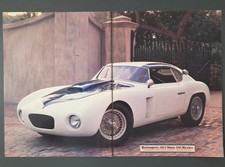 1985 2-page Original Magazine Print Of Siata 208 Mexico Race Car