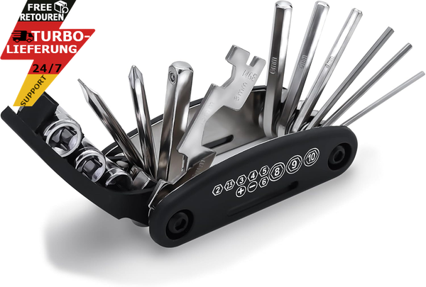 π§ Fahrrad Werkzeugset 16In1 Multitool Faltbar Fahrrad Reparatur Werkzeug-image