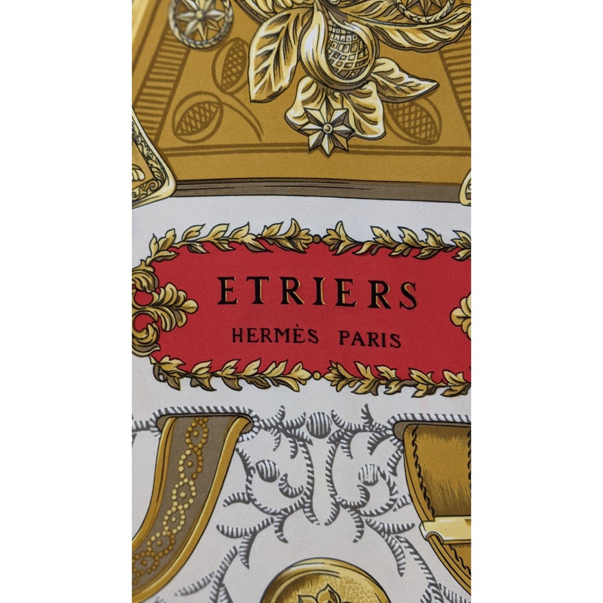 Hermes Etriers by F. de la Perriere Silk Scarf View 3