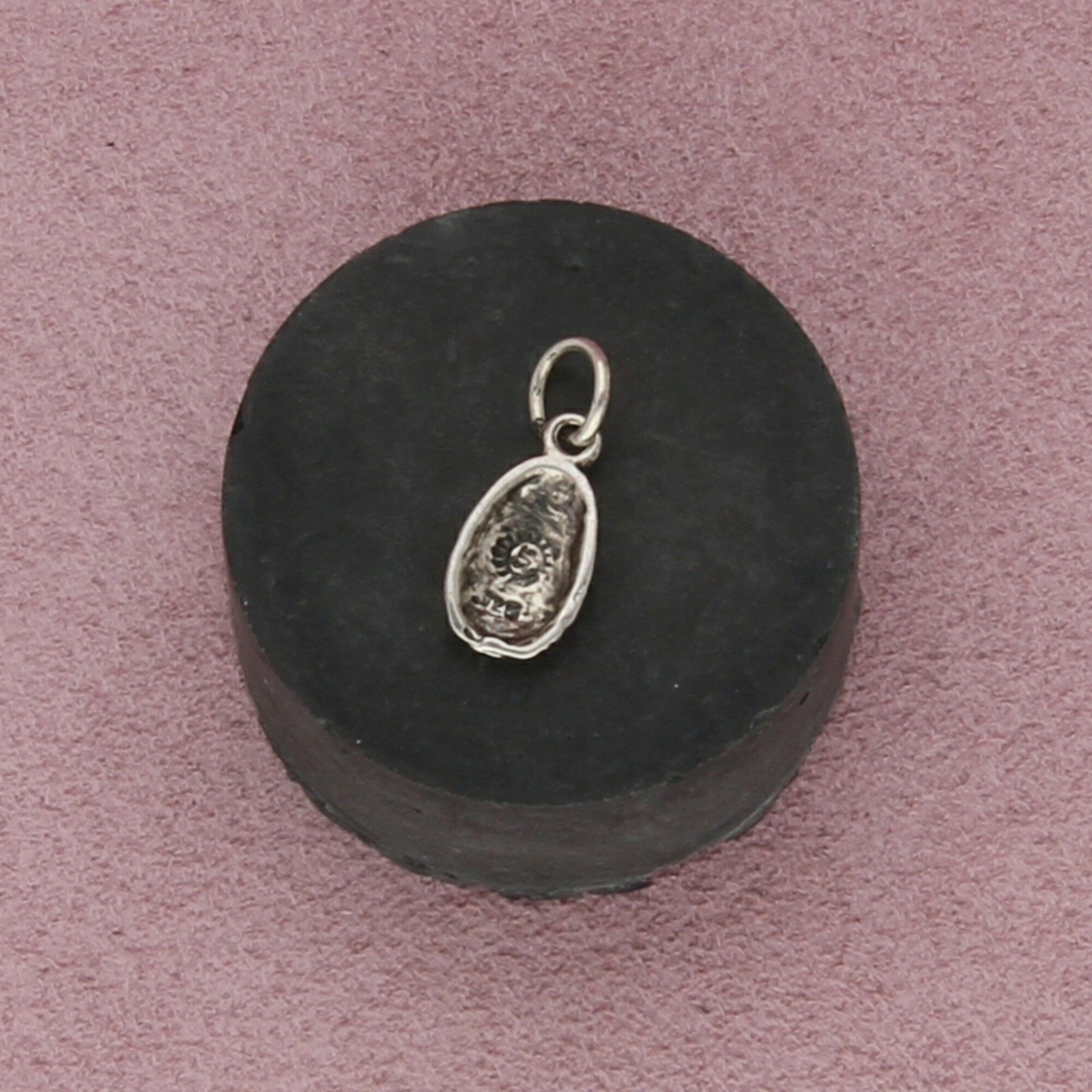 sterling silver scroll easter egg charm pendant - image 3