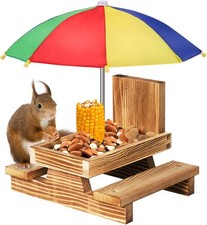 Gnodary Squirrel Feeder, Squirrel Feeders for Outside, Squirrel House for Outdoo