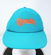 Vintage 80s Kahlua Blue Neon Blue Promo Snapback Hat USA Made