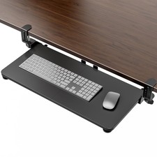 Large Keyboard Tray Under Desk, Pull Out Keyboard  Mouse Tray with Adjustabl...