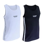 Playerz Stealth Boxing Vest Black White Lightweight Training Sleeveless Tank Top